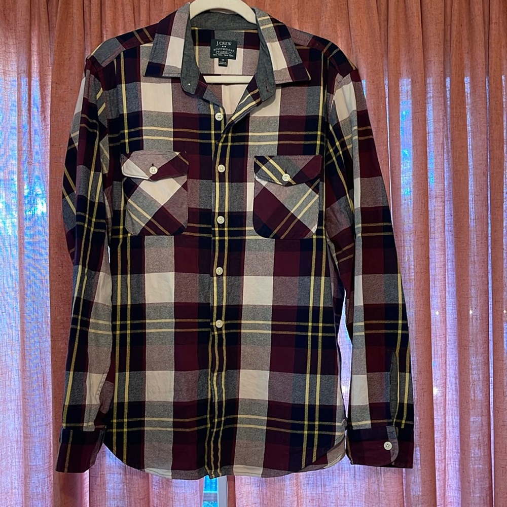 Heavyweight flannel plaid shirt like new size medium